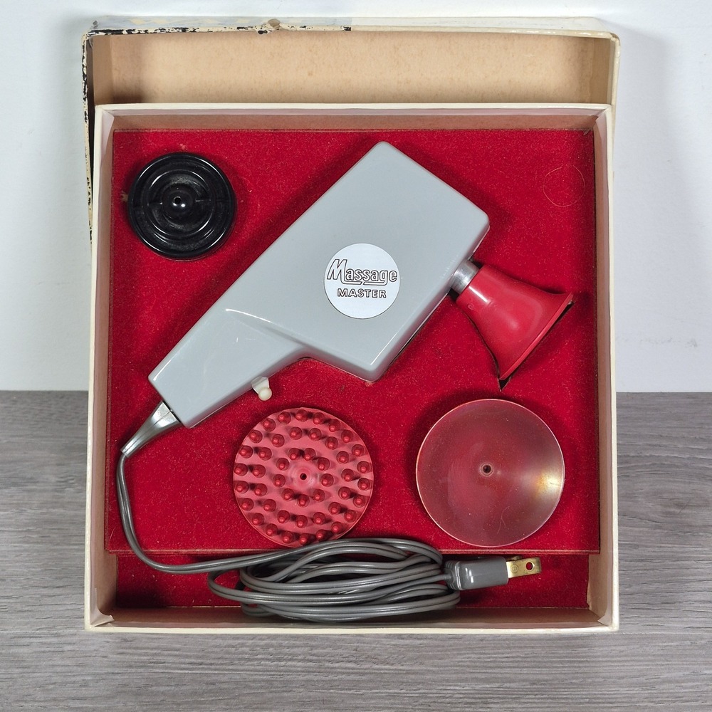 Vintage WAHL Massage Master Electric Handheld Massager Attachments Model 4140
